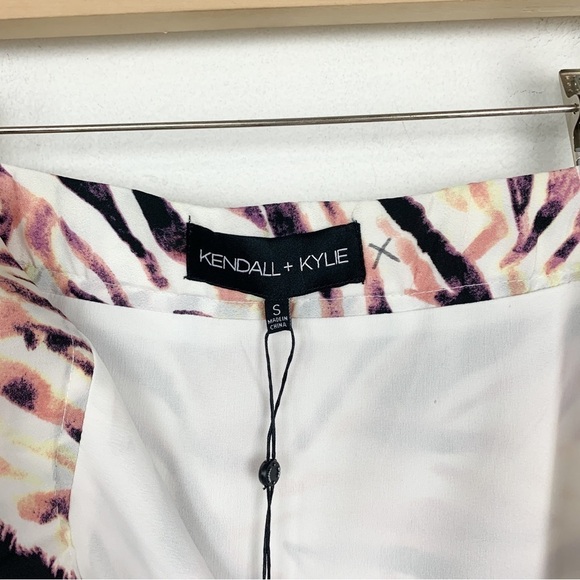 NWT Kendall + Kylie Zebra Print High Waist Midi Skirt Sz S - Picture 5 of 7